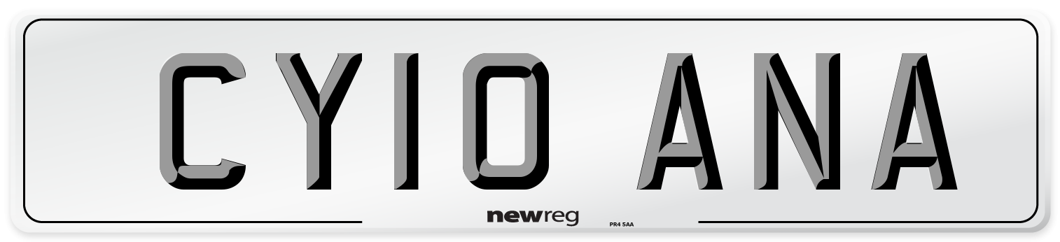 CY10 ANA Number Plate from New Reg